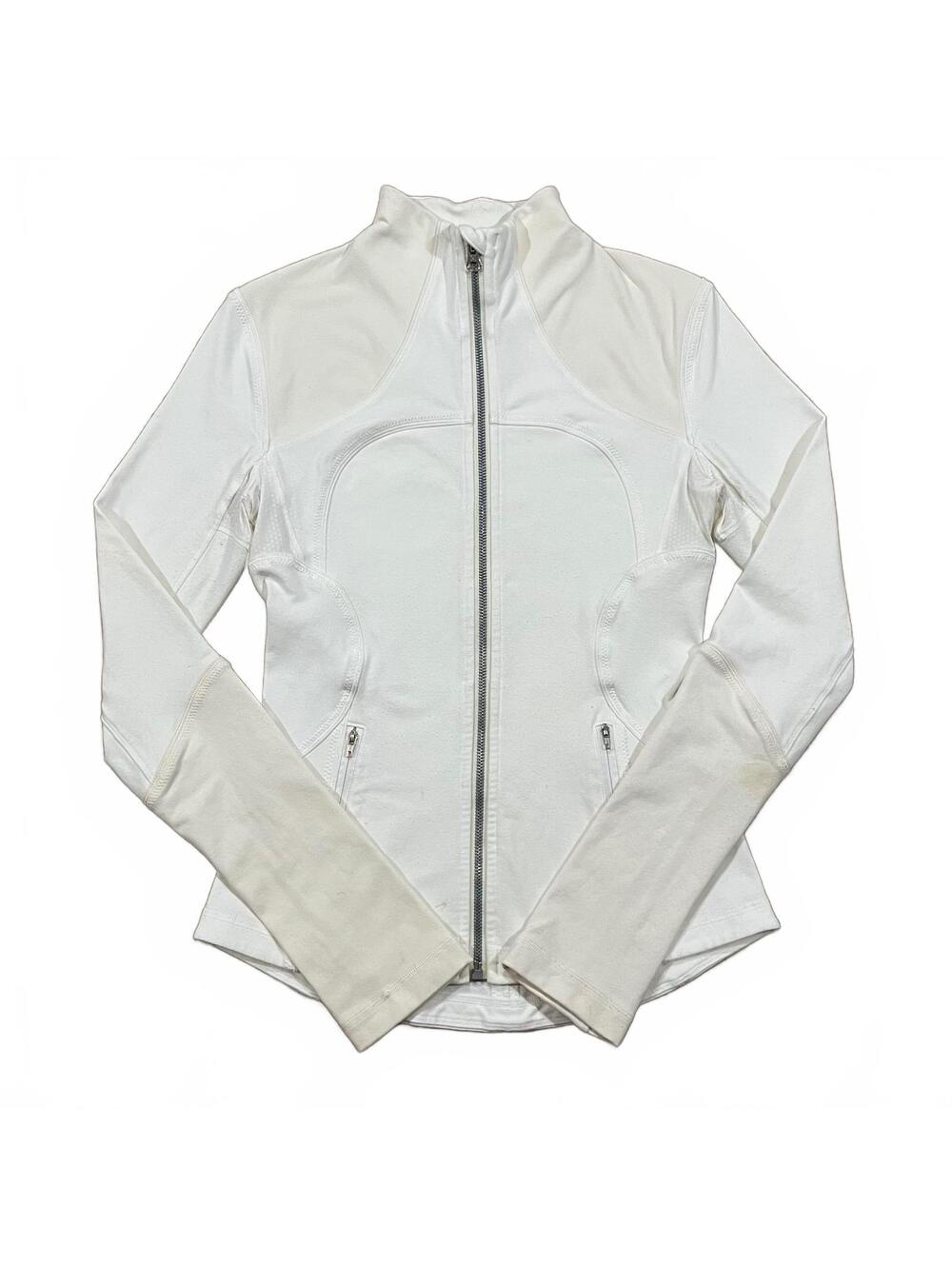Lululemon Forme Jacket White Beige Full Zip Size 4